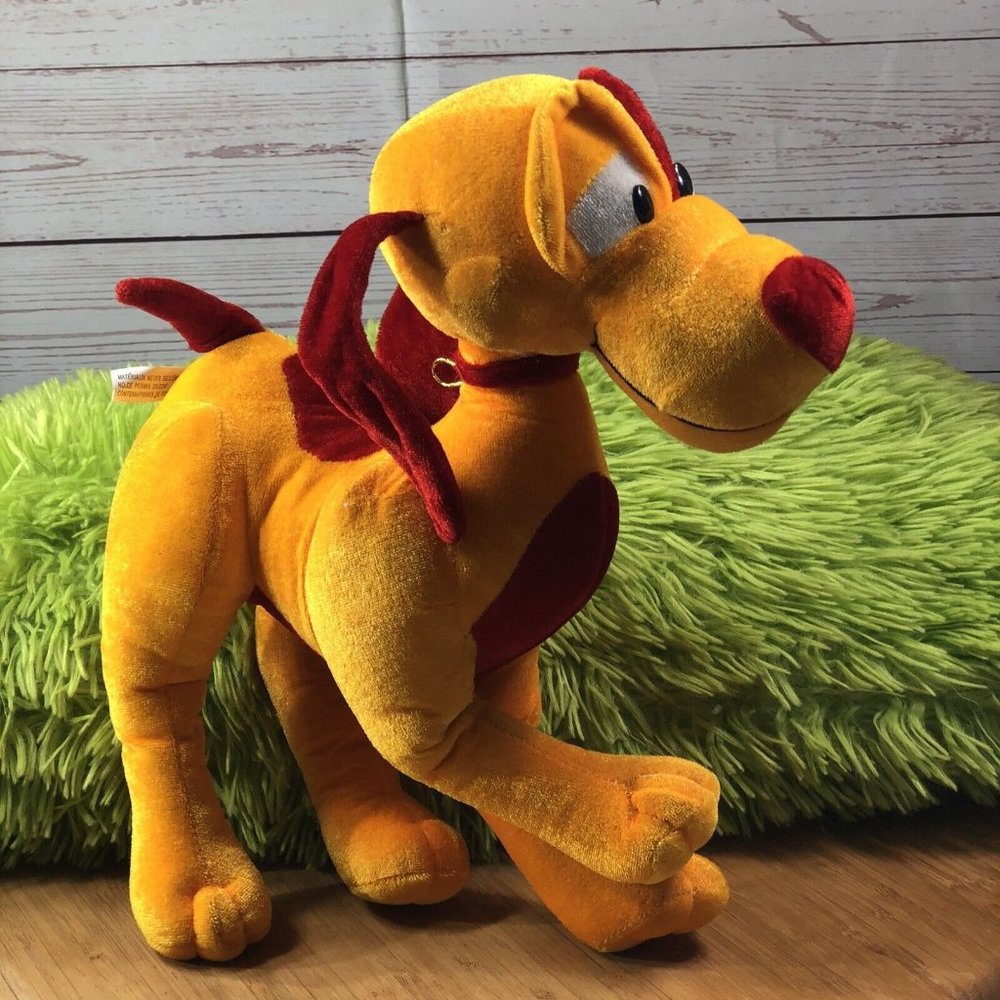 Classic Toy Co Orange Red Puppy Dog Toy 12" Plush Stuffed Animal Pluto Look